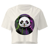 Women’s crop top | PANDA MIT KOPFHÖRER 17