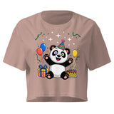 Women’s crop top  | Panda Geburtstag 5