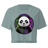 Women’s crop top | PANDA MIT KOPFHÖRER 3