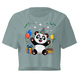 Women’s crop top  | Panda Geburtstag 3