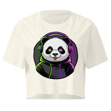 Women’s crop top | PANDA MIT KOPFHÖRER 15