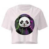 Women’s crop top | PANDA MIT KOPFHÖRER 13