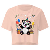 Women’s crop top  | Panda Geburtstag 9