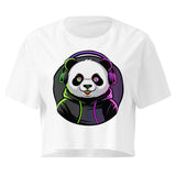 Women’s crop top | PANDA MIT KOPFHÖRER 19