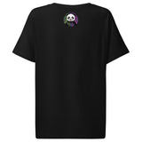 Women’s organic ribbed neck t-shirt | PANDA MIT KOPFHÖRER 2