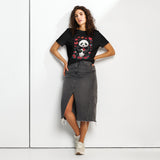 Women’s organic ribbed neck t-shirt | PANDO LOVE 1