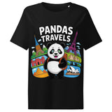 Women’s organic ribbed neck t-shirt  | PANDA-TRAVELS 1
