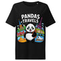 Women’s organic ribbed neck t-shirt  | PANDA-TRAVELS
