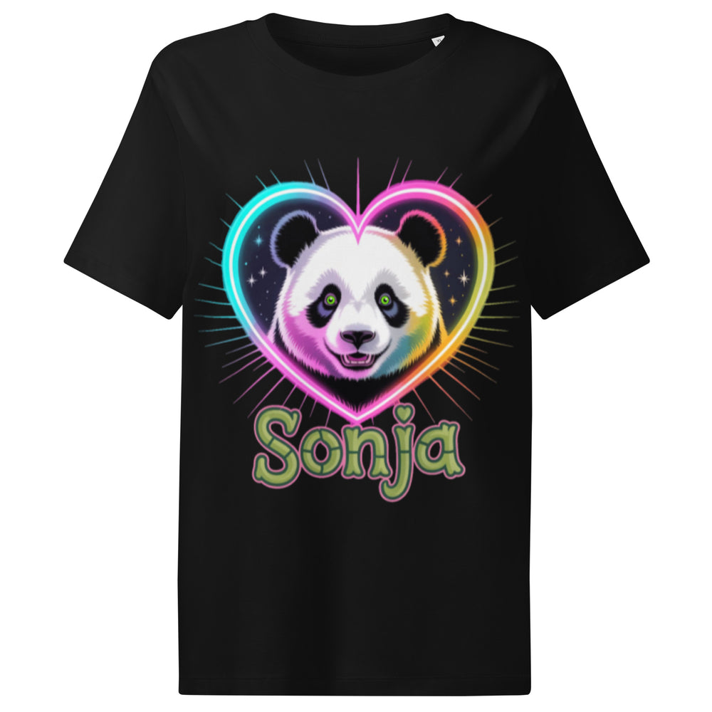 Women’s organic ribbed neck t-shirt | PANDA SONYA