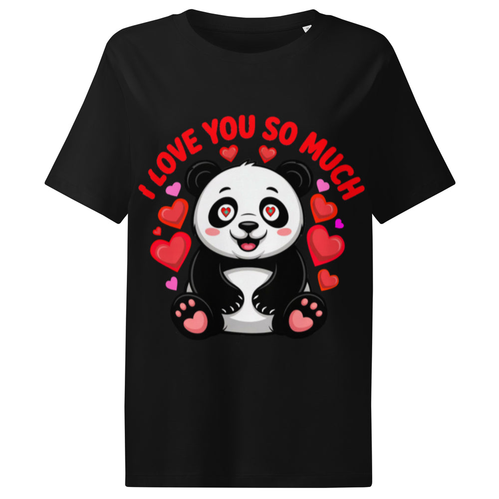 Women’s organic ribbed neck t-shirt | Panda Liebe