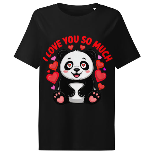 Women’s organic ribbed neck t-shirt | Panda Liebe
