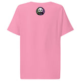 Women’s organic ribbed neck t-shirt | PANDA MIT KOPFHÖRER 10