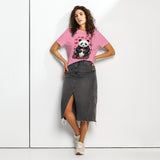 Women’s organic ribbed neck t-shirt | PANDO LOVE 15