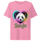 Women’s organic ribbed neck t-shirt | PANDA SONYA 9