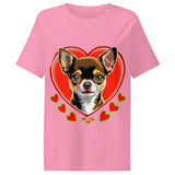 Women’s organic ribbed neck t-shirt | DOG LOVE 9