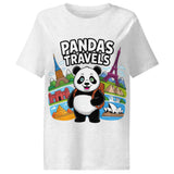 Women’s organic ribbed neck t-shirt  | PANDA-TRAVELS 8