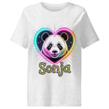 Women’s organic ribbed neck t-shirt | PANDA SONYA 15
