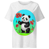 Women’s organic ribbed neck t-shirt  | PANDE BLUME LIEBE 15