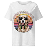 Women’s organic ribbed neck t-shirt  | Hund Good Vibes 15