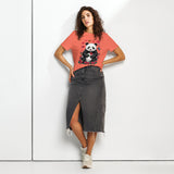 Women’s organic ribbed neck t-shirt | PANDO LOVE 14
