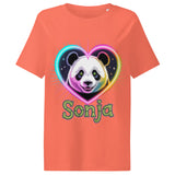 Women’s organic ribbed neck t-shirt | PANDA SONYA 7