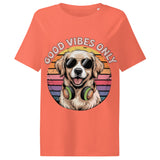 Women’s organic ribbed neck t-shirt  | Hund Good Vibes 7