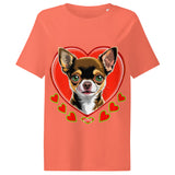 Women’s organic ribbed neck t-shirt | DOG LOVE 7