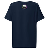 Women’s organic ribbed neck t-shirt | PANDA MIT KOPFHÖRER 4