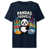 Women’s organic ribbed neck t-shirt  | PANDA-TRAVELS 2
