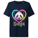 Women’s organic ribbed neck t-shirt | PANDA SONYA 3