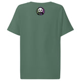 Women’s organic ribbed neck t-shirt | PANDA MIT KOPFHÖRER 6