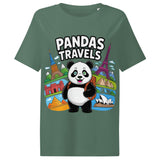 Women’s organic ribbed neck t-shirt  | PANDA-TRAVELS 3