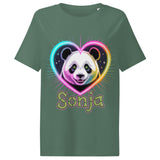 Women’s organic ribbed neck t-shirt | PANDA SONYA 5