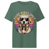 Women’s organic ribbed neck t-shirt  | Hund Good Vibes 5