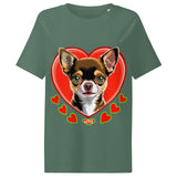 Women’s organic ribbed neck t-shirt | DOG LOVE 5