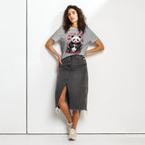 Women’s organic ribbed neck t-shirt | PANDO LOVE 17