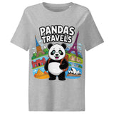 Women’s organic ribbed neck t-shirt  | PANDA-TRAVELS 7
