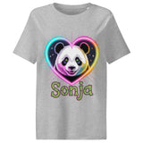 Women’s organic ribbed neck t-shirt | PANDA SONYA 13