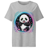 Women’s organic ribbed neck t-shirt | PANDA PLANET 13