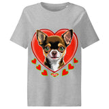 Women’s organic ribbed neck t-shirt | DOG LOVE 13