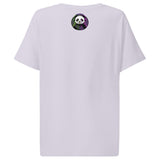 Women’s organic ribbed neck t-shirt | PANDA MIT KOPFHÖRER 12