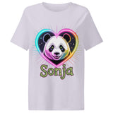 Women’s organic ribbed neck t-shirt | PANDA SONYA 11