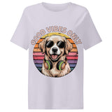 Women’s organic ribbed neck t-shirt  | Hund Good Vibes 11