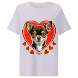 Women’s organic ribbed neck t-shirt | DOG LOVE 11