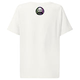 Women’s organic ribbed neck t-shirt | PANDA MIT KOPFHÖRER 18