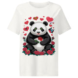 Women’s organic ribbed neck t-shirt | PANDO LOVE 10