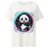 Women’s organic ribbed neck t-shirt | PANDA PLANET 17