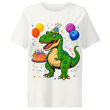 Women’s organic ribbed neck t-shirt  | DINO GEBURTSTAG!! 17