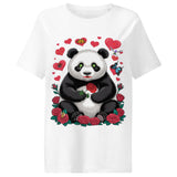 Women’s organic ribbed neck t-shirt | PANDO LOVE 11
