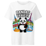 Women’s organic ribbed neck t-shirt  | PANDA-TRAVELS 10